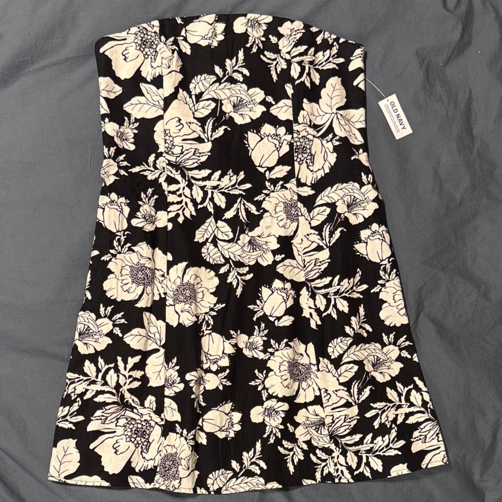 Floral Strapless Dress